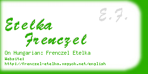etelka frenczel business card